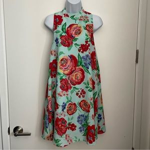Floral Light Blue/Aqua Dress | Size Small | Perfect for a Spring Wedding